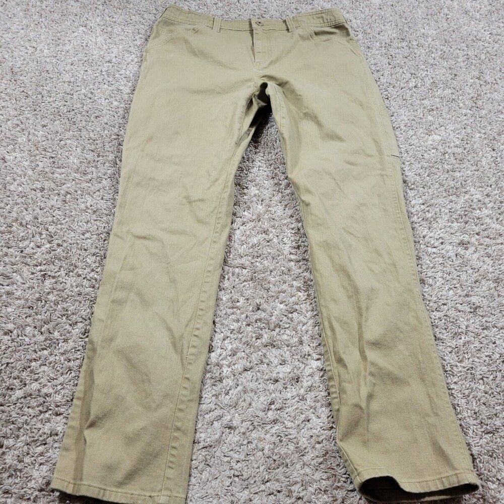 Merrell Pants Mens 36x32 Tan Cotton Stretch Outdoor Carpenter Utility Denim